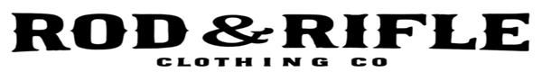 Logo of Rod & Rifle Clothing Co. with black text on a white background